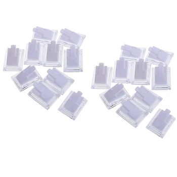 

20 Pieces Finger Ring Display Stand Holder Jewelry Tray Ring Showcase White