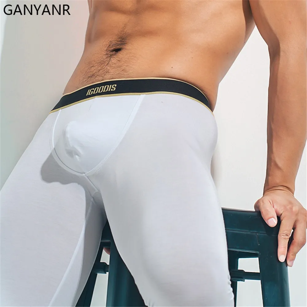 

GANYANR Compression Pants Leggings Running Tights Men Sportswear Gym Fitness Sport Sexy Basketball Yoga Training Workout Track