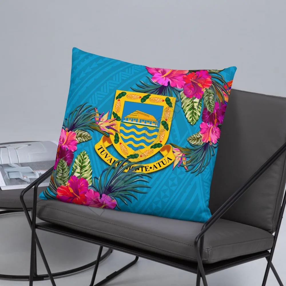 

Tuvalu Polynesian Pillow Hibiscus Surround Pillowcases Throw Pillow Cover Home Decoration