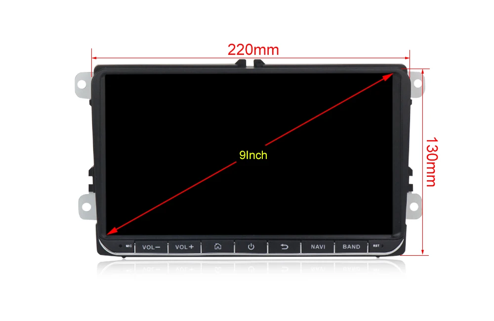 Top EU warehouses 9" Android 8.1 Car radio GPS Navigation for VW Skoda Octavia golf 5 6 touran passat B6 jetta polo tiguan WIFI BT 3