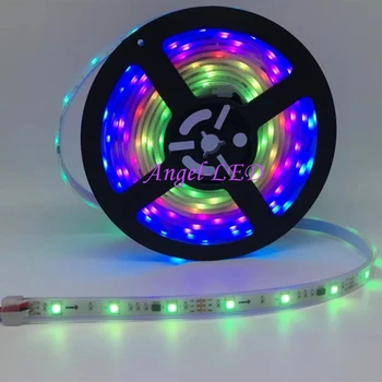 

5m/roll DC12V SMD5050 RGB led tape addressable Flexible Digital Ribbon 30led/m external IC ws2811 led pixel strip light