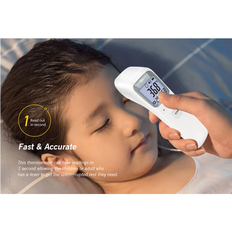

Baby Infrared Electronic Thermometer Without Battery LCD Digital Non-contact IR Infrared Thermometer Forehead Temperature Meter
