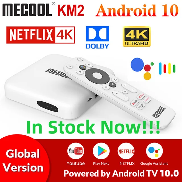 $67.43 Mecool KM2 Smart TV Box Android 10 Google Certified TVBox 2GB 8GB Dolby BT4.2 2T2R Dual Wifi Netflix 4K Prime Video Media Player