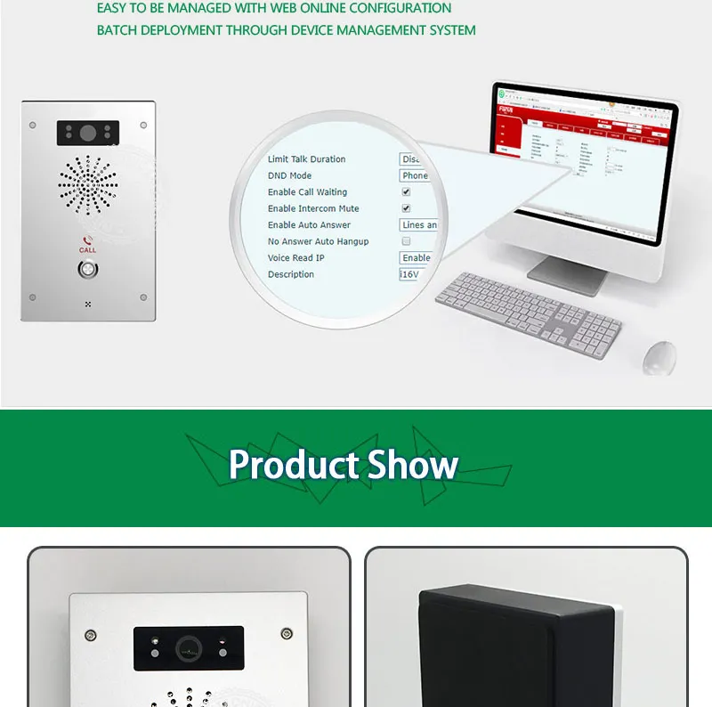 Waterproof SIP Video Doorphone Intercom Door Access Control System Compatible Asterisk, Cisco IP PBX gate intercom with camera