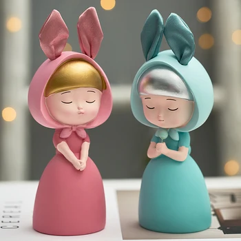 

Nordic Art Resin Character Statue Crafts Ornaments Simple Home Bedroom Girl Furnishings Gifts Modern Home Decoration Accessories