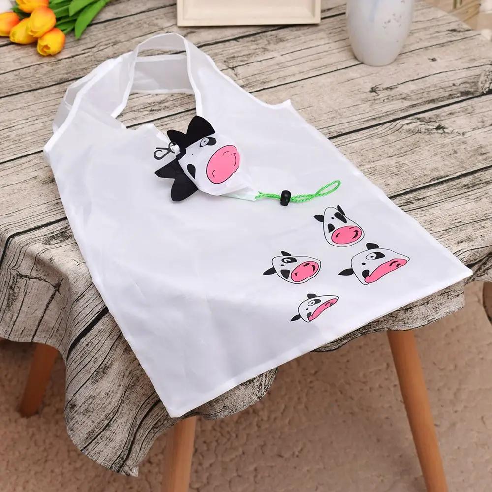 Eco Friendly Foldable Shopping Bag Cartoon Reusable Shoulder Bag Women Portable Grocery Bags Storage Tote Bag Home Organizator images - 6