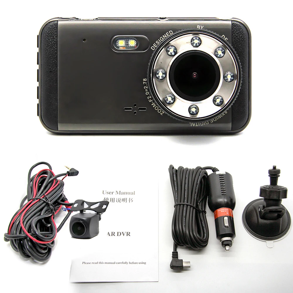 Bluavido " ips Full HD 1296P Автомобильный видеорегистратор ADAS WDR с функцией ночного видения автоматический видеорегистратор Регистратор 1080P камера 170 градусов с двумя объективами
