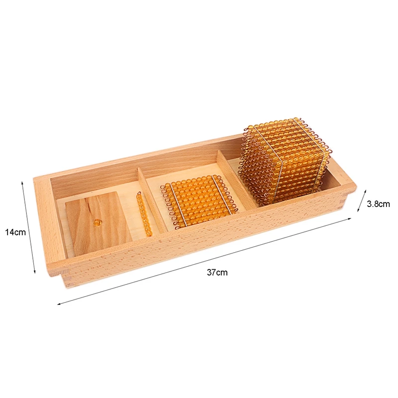 Montessori Math Educational Toys Gold Beads Material Symbols With Trays Kids 5 Years Teaching Toys Students Learning Arithmetic 6