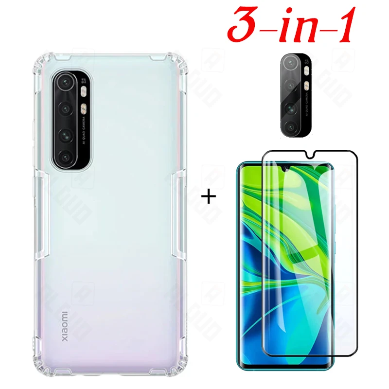 Xiaomi Mi Note 10 Lite Transparent Case Screen Protector Tempered