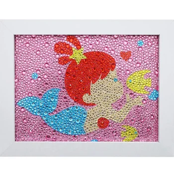 

Diy Kids Diamond Painting By Number Kits Arts And Crafts Kits For Children (Mermaid, 15X20Cm)