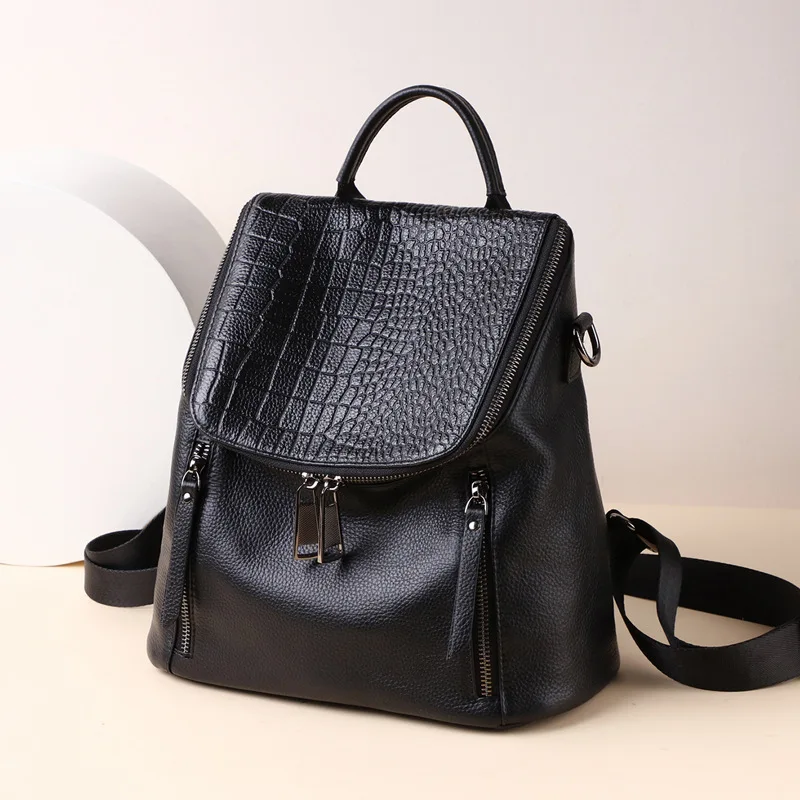 leather laptop rucksack ladies