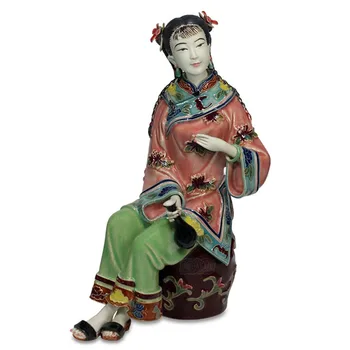 

Antique Porcelain Dolls Sculptures Ceramic Ladies Figurines Fine Art Female Statue Home Decoration Collectible R2366