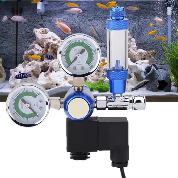 

Magnetic Solenoid Check Valve Aquarium 220V G5/8 Aquarium CO2 Regulator Check Valve Bubble Counter with Solenoid Safe Check