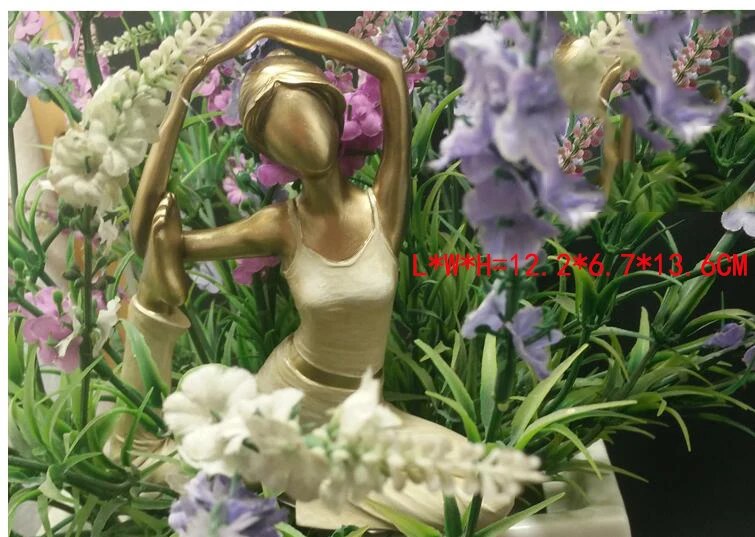 Украшение дома фигурка йога девушка мечта Искусство Скульптура куклы ремесла Смола красота статуя Современная Йога женщина свадебный подарок декор