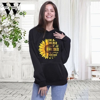 

Womail Sweatshirts Women Autumn Winter Printed Long Sleeve hoodie Sweatshirts Korean style Hip Hop Sport Thin Female Casual J722