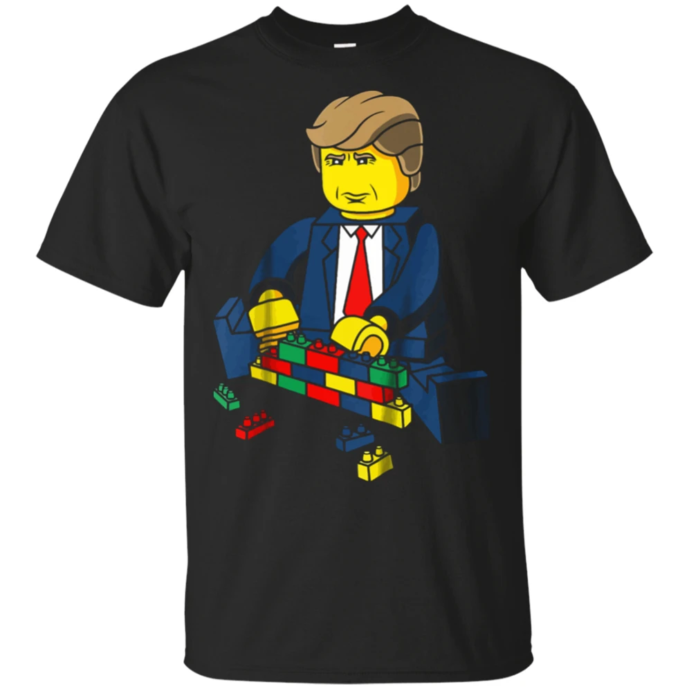 Футболка Trump Build The Wall legom2 забавная футболка черная темно-синяя для мужчин женщин