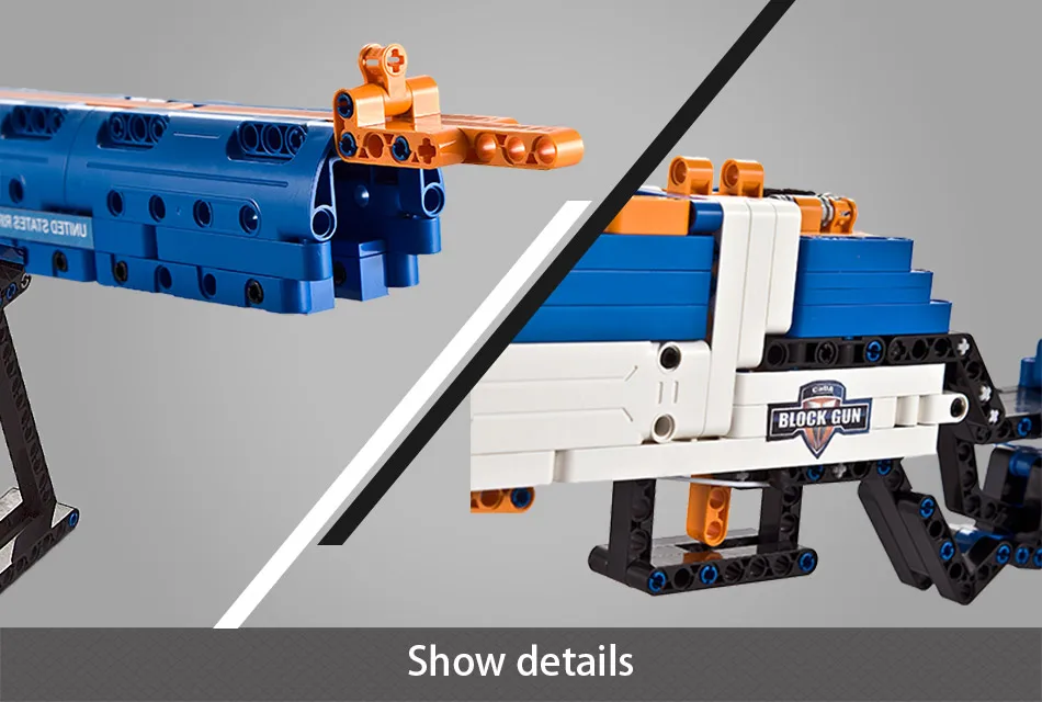 Montados para Crianças Pçs para Meninos Faça Você Mesmo Bloco Rifle Brinquedos Armas Bluiding Arma Modelo Calibre m1 Blocos Tijolos 583 14 brinquedos armas bluiding arma modelo calibre m1