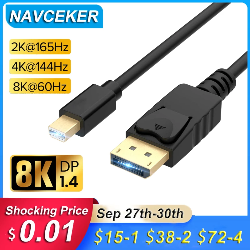 144Hz Mini Displayport Dp 1.4 Kabel 2K 