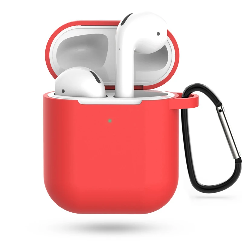 Симпатичный подарок, 7 шт. набор, силиконовый чехол s для Airpods 2nd, защитный чехол для наушников, чехол для Apple airpods2, ударопрочные аксессуары - Цвет: Red