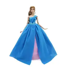 BJD – vêtements de poupée bleu, robes de princesse pour Barbie, tenue de fête de mariage, 1/6 pouces, accessoires, jouets pour enfants, cadeaux, 11.5