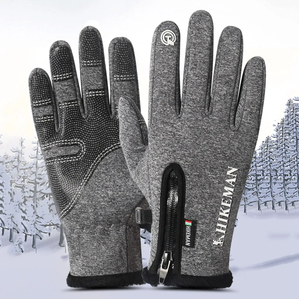 Теплые перчатки для катания на лыжах на открытом воздухе, спортивные Нескользящие перчатки, силиконовые перчатки для походов, велоспорта, тренировочные перчатки для мужчин, перчатки для защиты пальцев