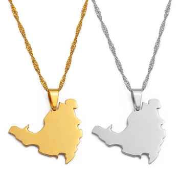 

Anniyo Sint Maarten & Saint-Martin Island Pendant & Necklace Saint Martin Gold Color Jewelry Gifts Netherlands #023821