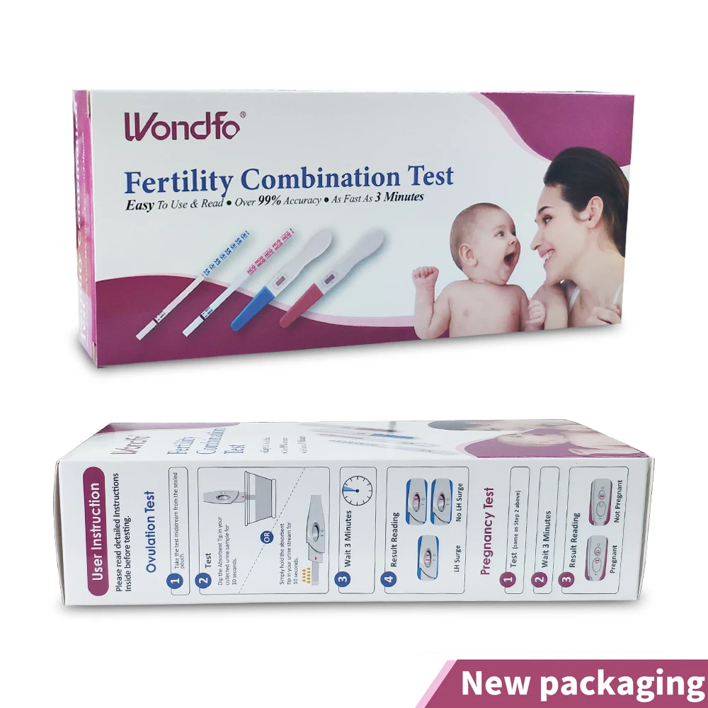Wondfo 60 шт. овуляция + 2 тест на мочу беременность средний поток наборы s с чашками