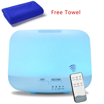

300ML Aromatherapy Essential Oil Aroma Diffuser Air Humidifier With Remote Control Wood Grain 7 Changing Color LED Lamp For Home