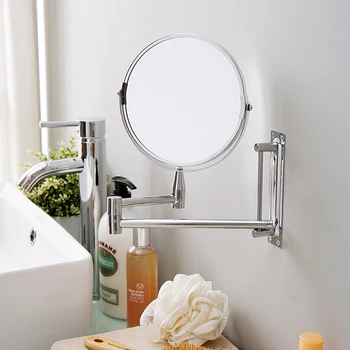 

Wall Mirror Extend Double Side Bathroom Cosmetic Makeup Shaving Faced Rotatalbe 7" 3X Magnifying Mirror