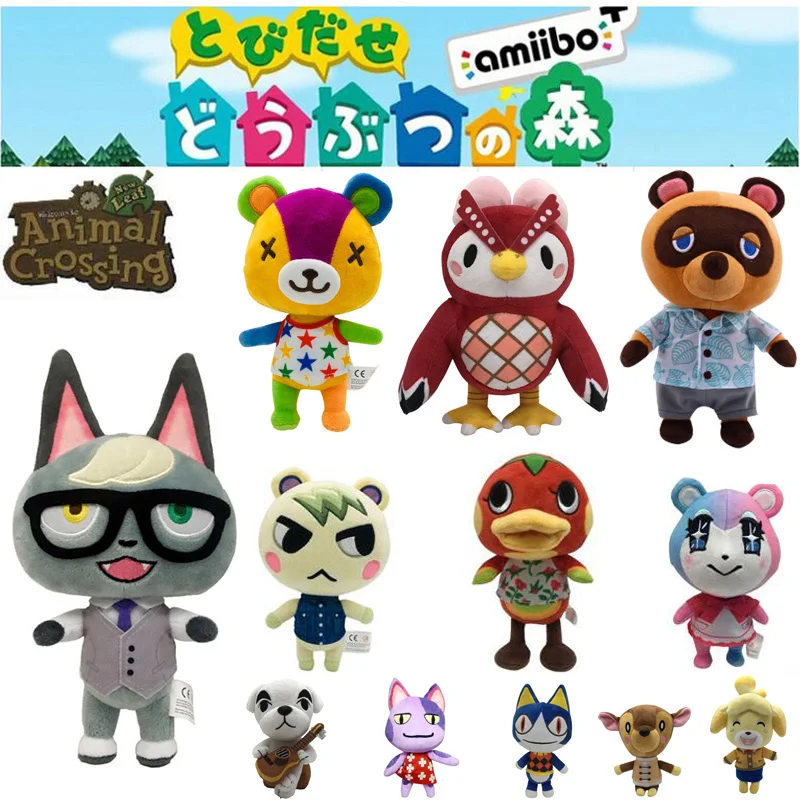 New 20/28cm cartoon Animal Crossing plush toy Cute Raymond Stitches Tom Nook Judy KK animals bear dog cat stuffed Toys gifts