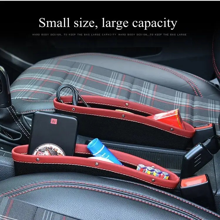 5pcs Car Seat Gap Organizer Storage Box Pocket Universal PU