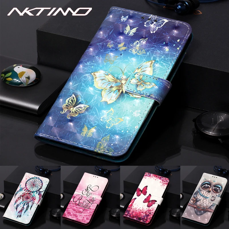 Модный кожаный чехол-книжка с 3D цветами для Huawei P20 P30 Lite Pro Y5 Y6 Y7 Y9 Prime 2018 2019 Mate 20
