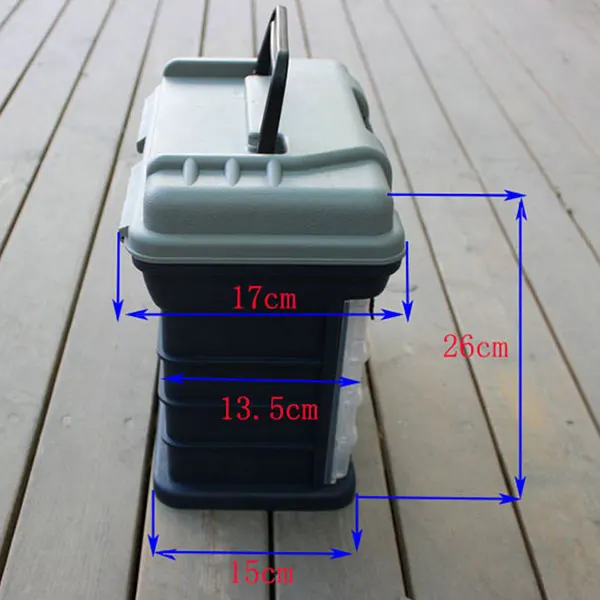 Fishing Cases Fishing Lure Box 5 Layer Tackle Tackle Case Box Storage Plastic 27*17*26cm