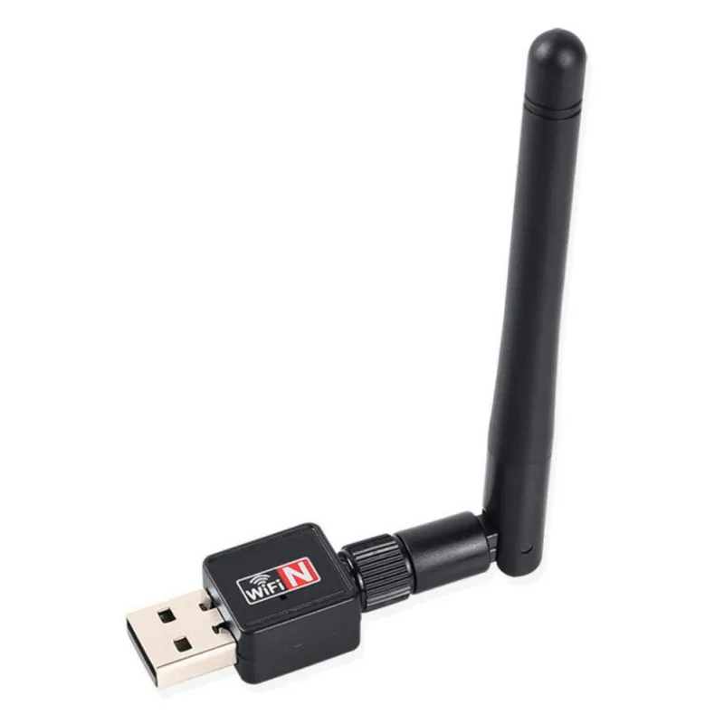 Черный 150 Мбит/с USB WiFi адаптер ПК Wi-Fi антенна 2,4 ГГц карты памяти - Цвет: Черный