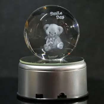 

Colorful LED Night Light Crystal Ball Music Box Music Box for Children Kids Best Gift Toys With 18 Music