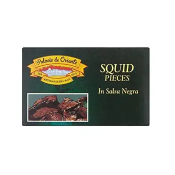 

Palacio de Oriente Squid Pieces in Squid Ink Sauce 111g - Pack of 6
