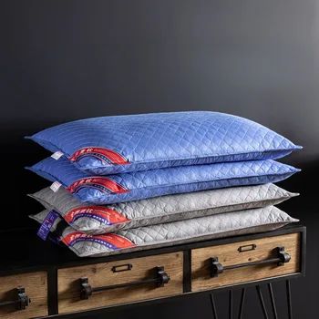 

Zhanjiang Spring New Products Cotton Color Full Buckwheat Pillow Pure Plain Color Washable Pure Cotton Single Adult Neck Guard P