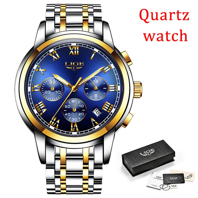 LIGE Men luxury Automatic Mechanical Watch Classic Business Watch Men Tourbillon Waterproof Men Wristwatch Relogio Masculino+Box 
