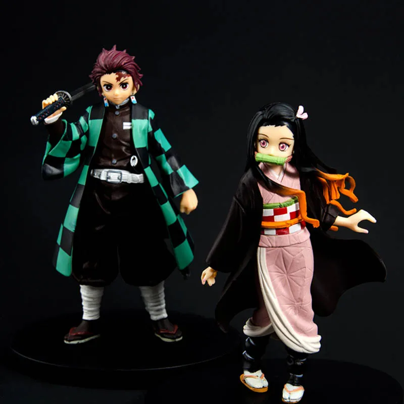Demon Slayer ПВХ Фигурки танджиру незуко аниме киметсу нет яйба фигурка игрушки