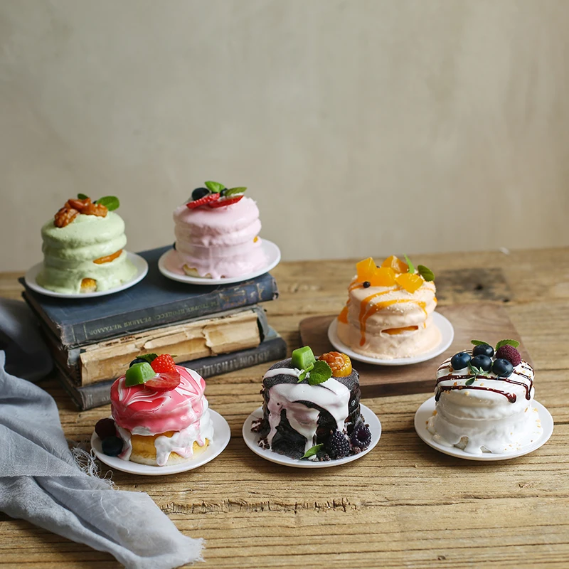 High quality simulation cake model creative fruit series birthday photography decoration window sample crew props