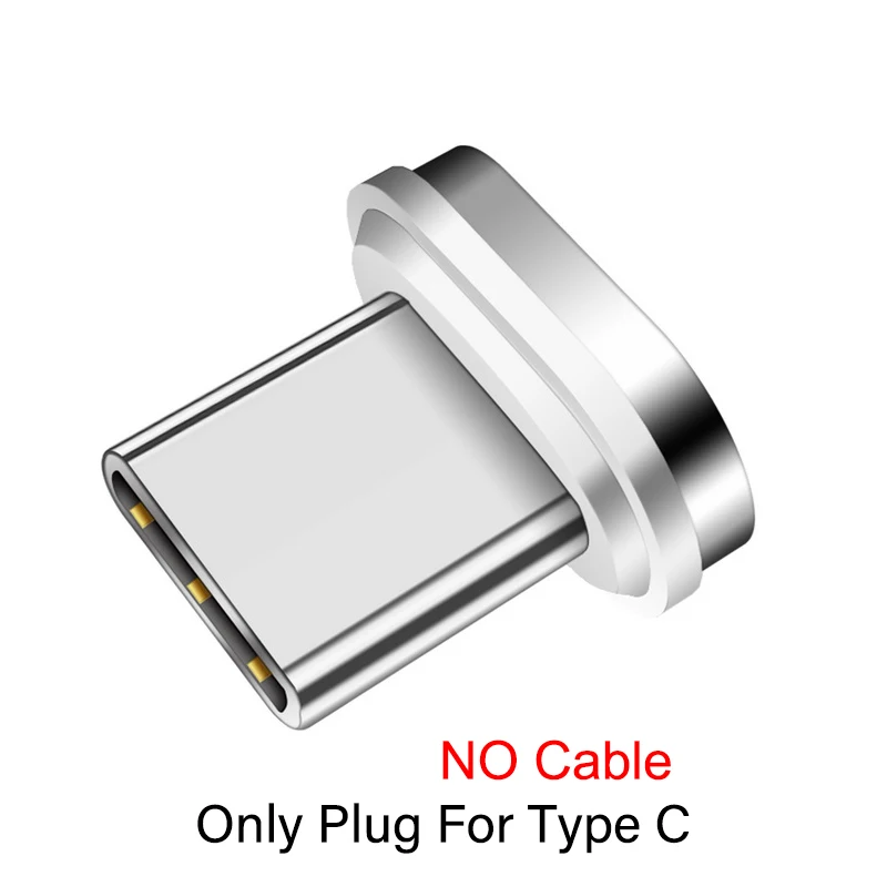 Магнитный usb-кабель 3 А, быстрое зарядное устройство, светодиодный, для IPhone 11, XR, type C, Micro USB, для samsung, xiaomi, Android, мобильный смартфон - Цвет: Only Type C Plug