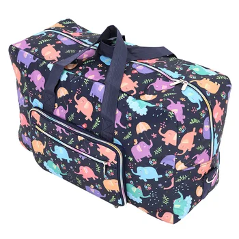 

Large Capacity Travel Bag Zipper Foldable Wear Resistant Portable Waterproof Duffle Luggage Handbag Cartoon Printing Laundry