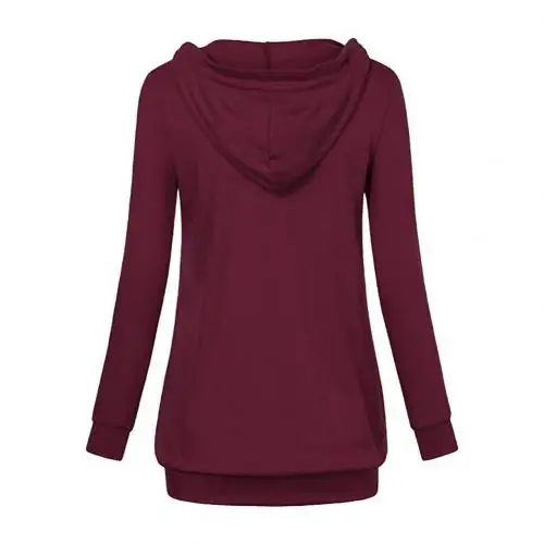 S Wine Red Толстовка для беременных; одежда для грудного вскармливания; толстовки с капюшоном для беременных женщин; Толстовка для беременных - Цвет: S Wine Red