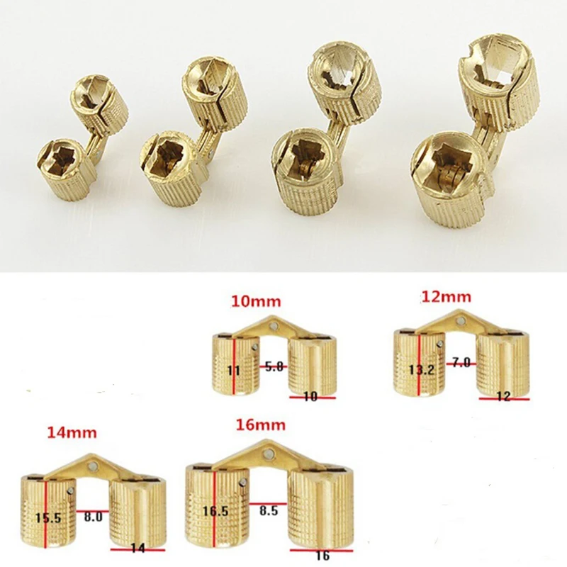 Pure Copper Invisible Concealed Gift Box Cabinet Doors Hinge Accessory Kit