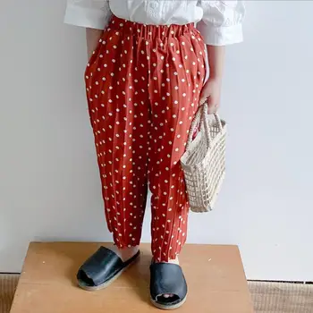 

2020 New Girls Dots Pants Chiffon Cool Summer Fashion Girls Pants 2-7t QH692