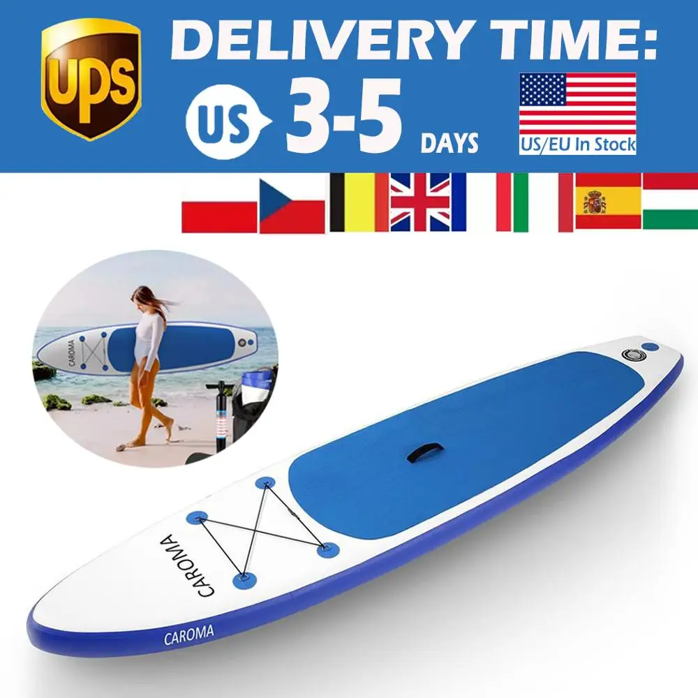 Portable planche de Surf 320x76x15cm gonflable debout adulte Anti-fuite Valve Paddle Board ISUP planche de Surf Bonus manuel Pum