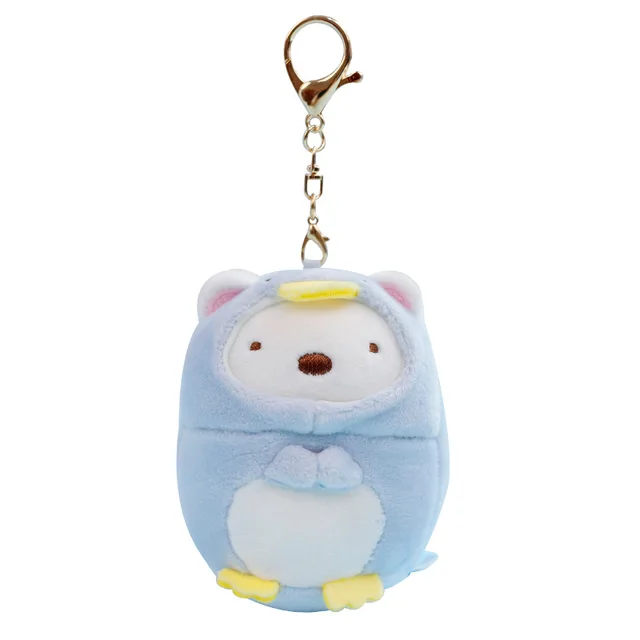 Kawaii Sumikkogurashi Anime Series Fried Shrimp White Bear Pork Chop Yellow Cat Doll Plush Keychain Halloween Boy Girl Gift 6