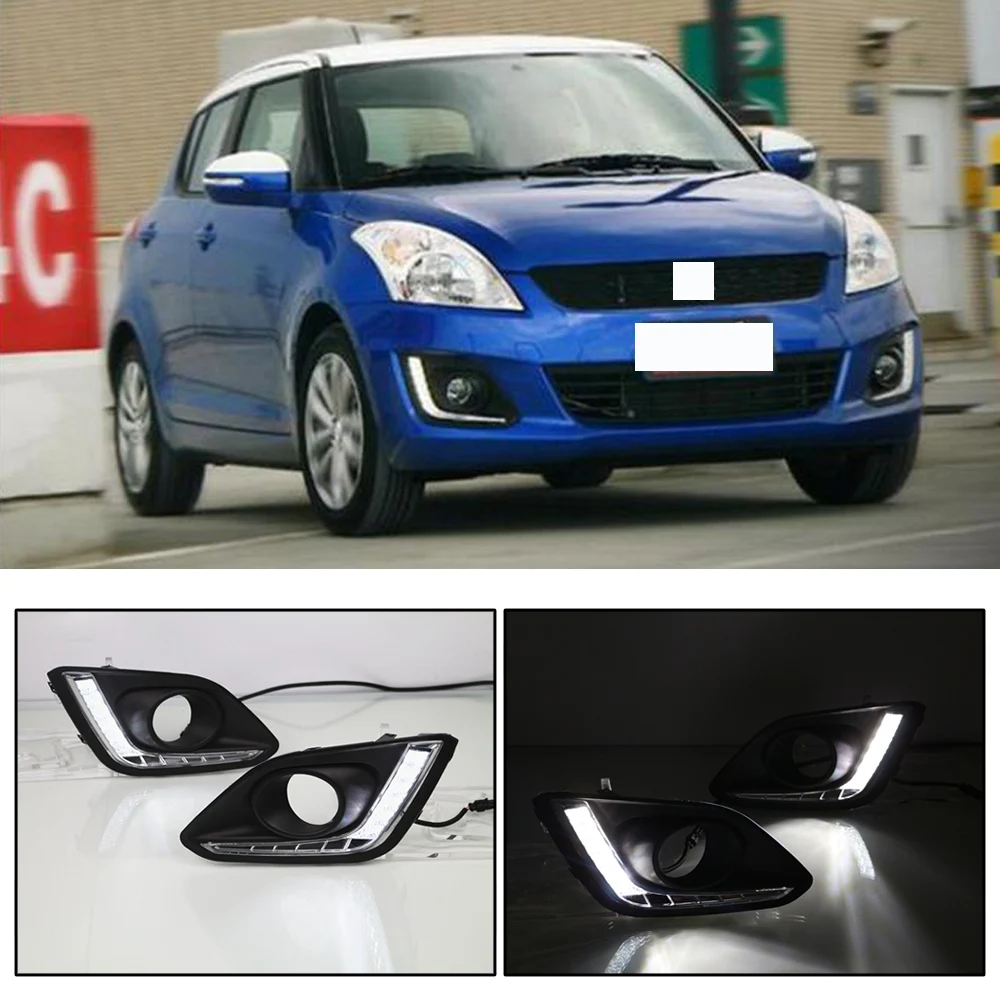 CAPQX для Suzuki Swift 2014 2015 2016 автомобильный мигающий 12 В светодиодный дневный ходовой