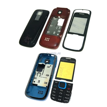 

New Full Phone Housing Cover Case Display Glass+Middle Frame+Back Cover With english Keypad For Nokia 5130