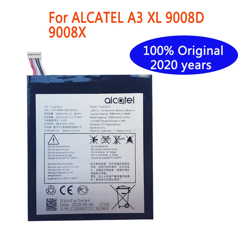 Аккумулятор для смартфонов Alcatel One Touch A3 XL 2020 9008X 9008D 3000 мАч 9008 год | Мобильные